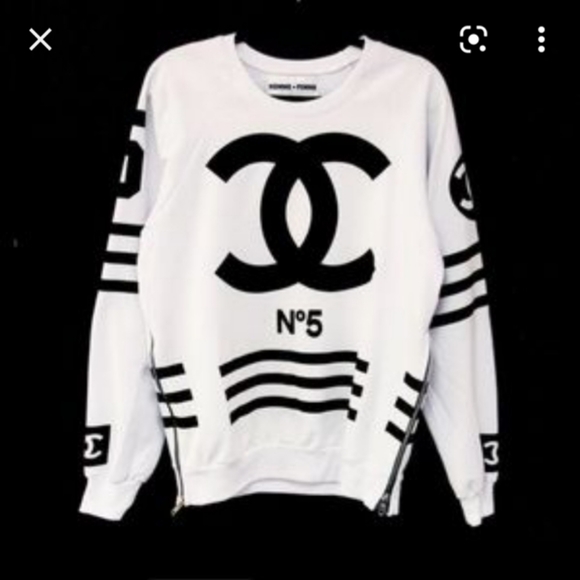 HOMME FEMME LA Famous CoCo #5 sweatshirt Jersey with side zippers. FINAL $ - Picture 4 of 5
